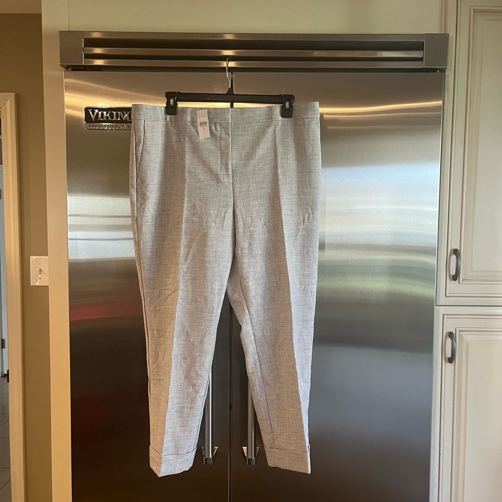 Ann Taylor ankle pants, high rise, grey Heather size 18 NWT